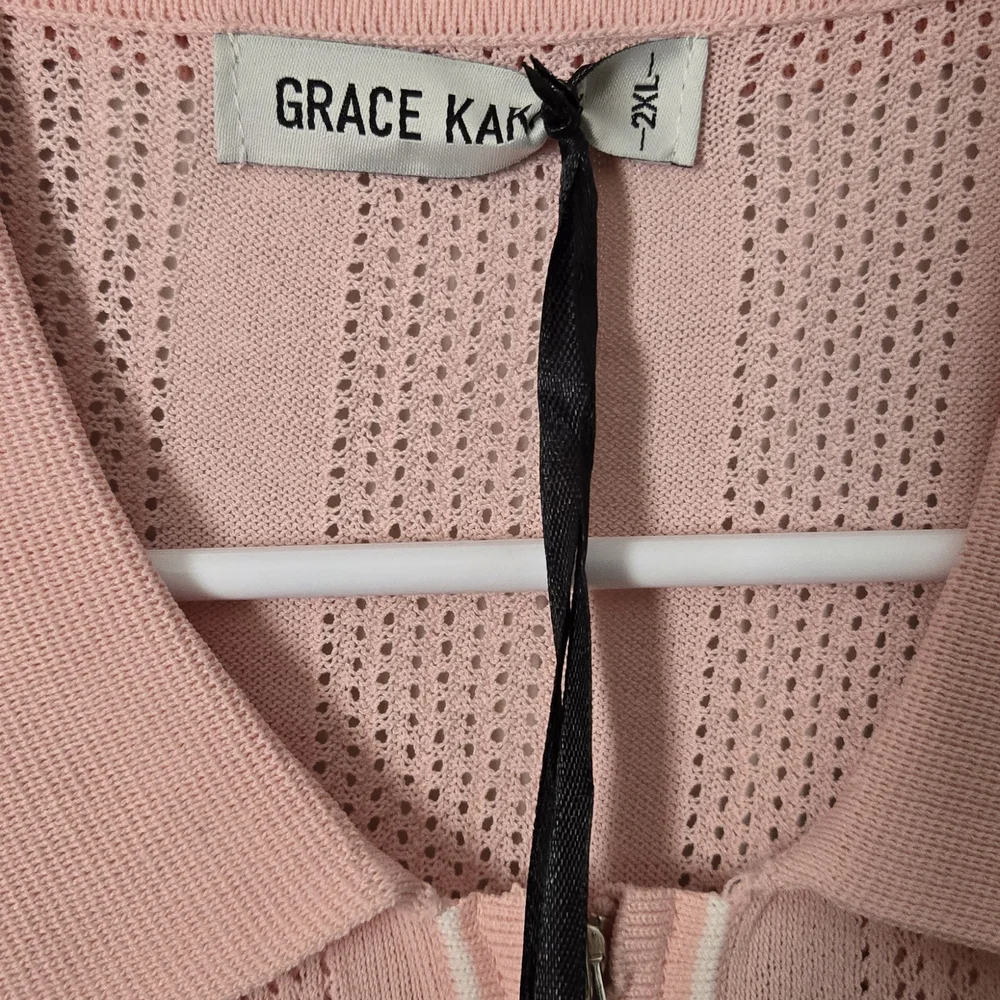 Grace Karin Mens Quarter Zip Polo Shirt - Picture 4 of 5